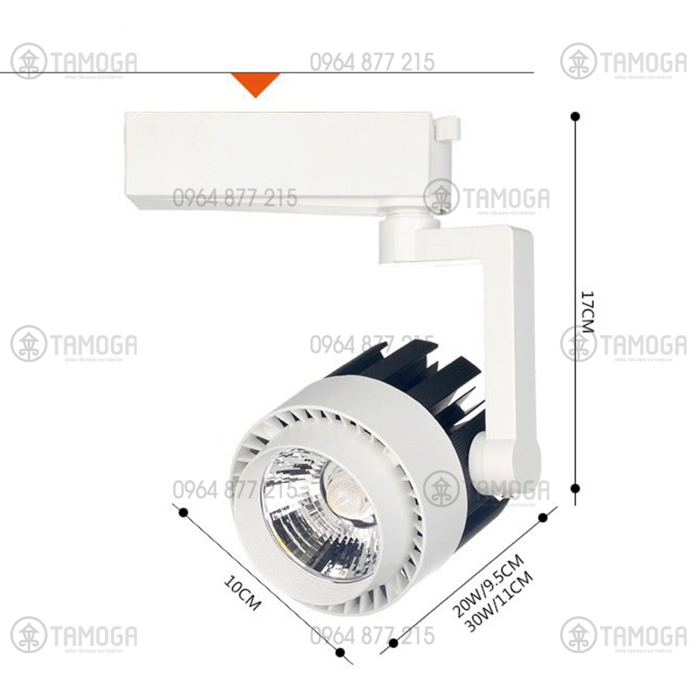 Đèn rọi ray gắn tường trang trí bể cá, quần áo TAMOGA công suất 20W DR 03 | BigBuy360 - bigbuy360.vn