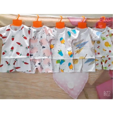 Sỉ lẻ 5 bộ quần áo cotton cọc tay cho bé mặc mùa hè ( MS01)