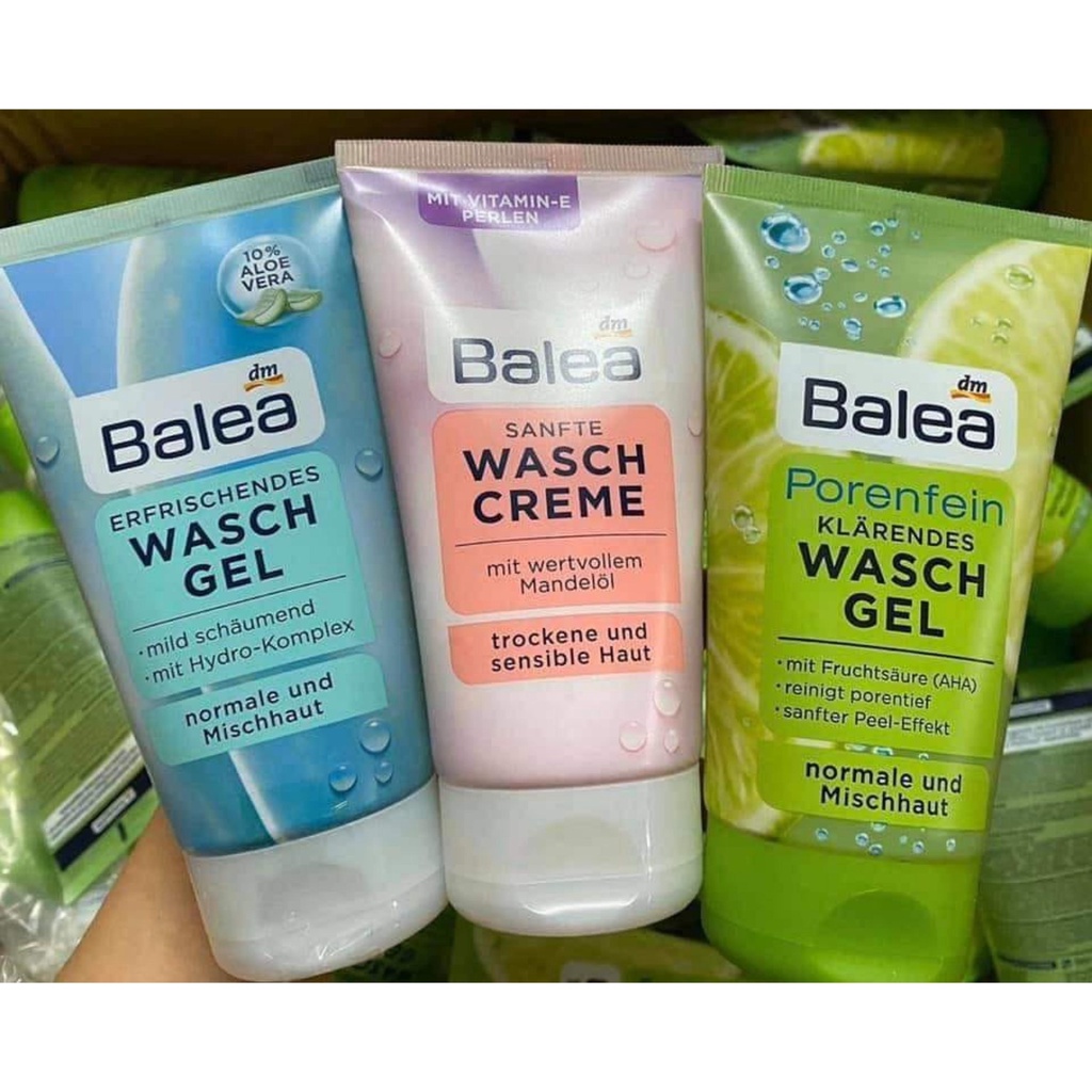 Sữa rửa mặt Balea 150ml dành cho da khô, da nhờn, da hỗn hợp, da mụn