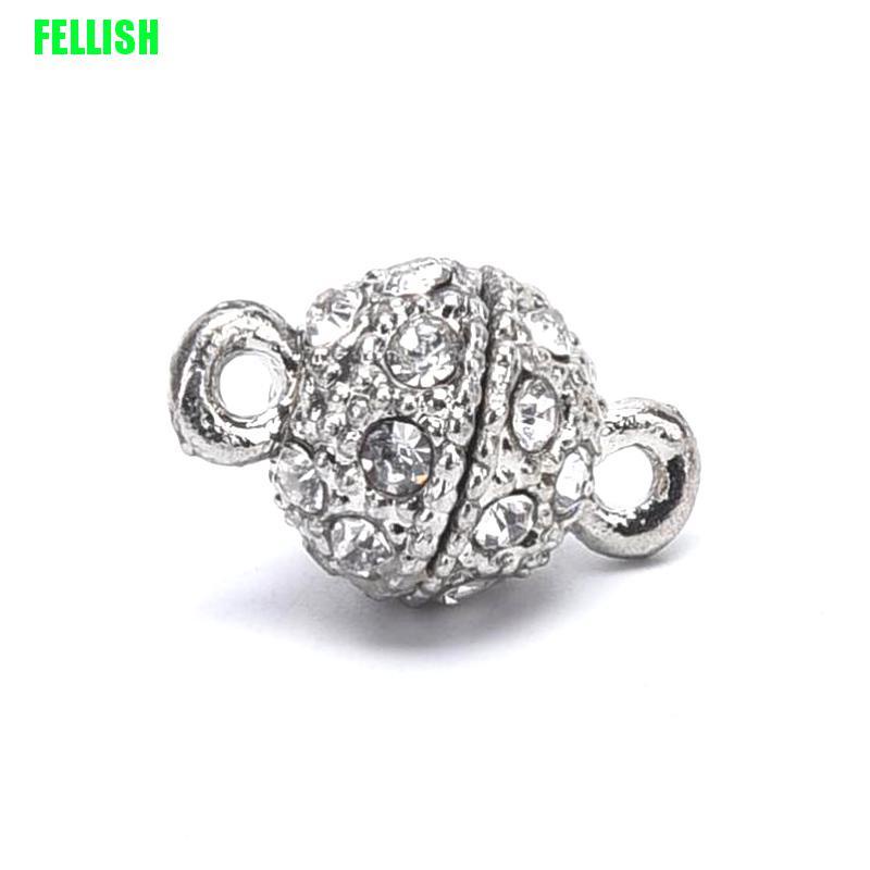 Set 5 Móc Khóa Nam Châm Bằng Kim Loại Đính Đá Chuyên Dụng Làm Đồ Trang Sức
