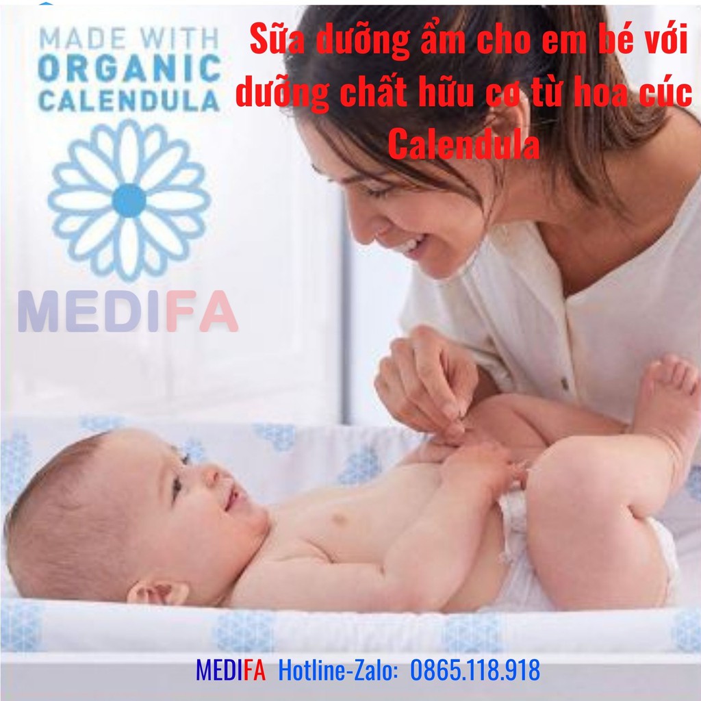 Sữa dưỡng ẩm cho bé dưỡng chất hữu cơ từ hoa cúc Calendula-Cetaphil dùng được cho bé bị chàm sữa, hăm tã, ngứa đỏ, 400mL