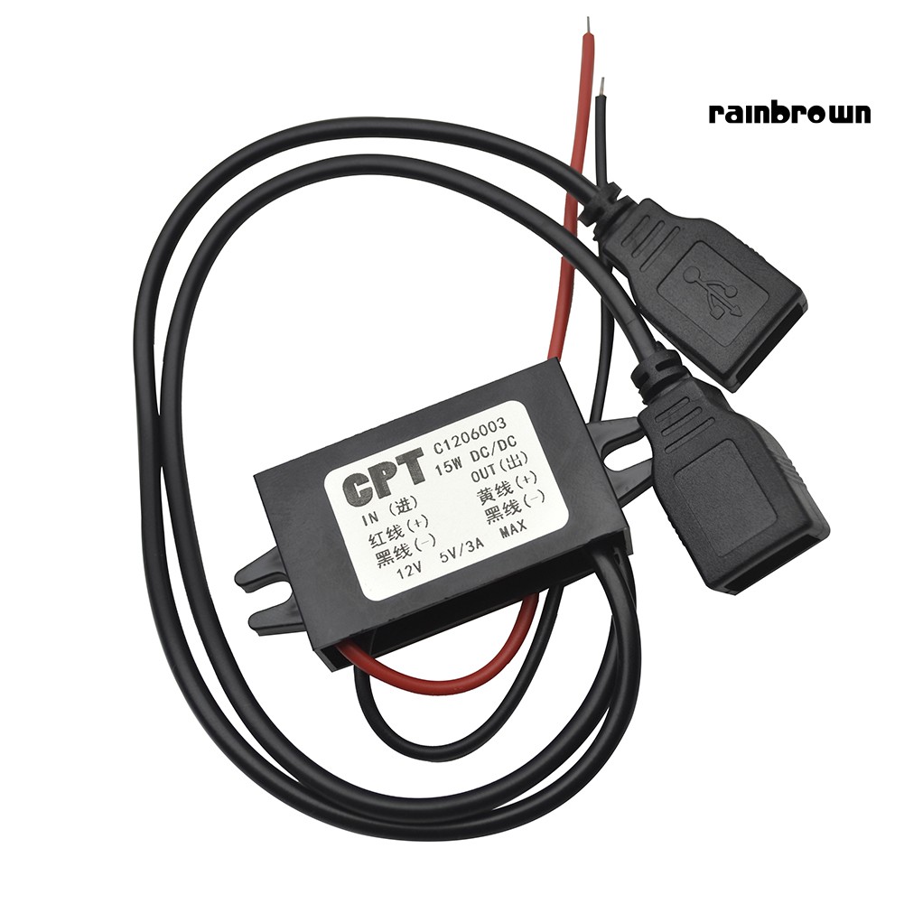 Bộ Sạc Chuyển Đổi 12v Sang 5v 3a Max Cho Máy Tính Bảng Gps Trên Xe Hơi