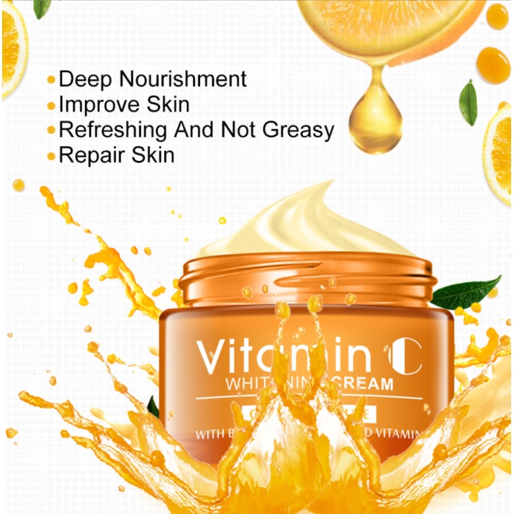 Kem Dưỡng Trắng Da Disaar 50ml Dưỡng Chất Vitamin C &amp; Hyaluronic Acid - Dưỡng ẩm, giảm thâm nám sẹo mụn, giúp da căng mư