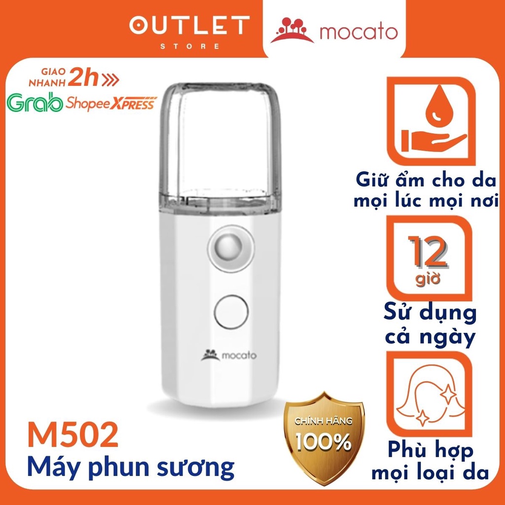 Máy Phun Sương Tạo Ẩm Mocato Air M502, thiết kế nhỏ gọn dễ dàng bỏ túi, cung cấp độ ẩm cho da cả ngày dài