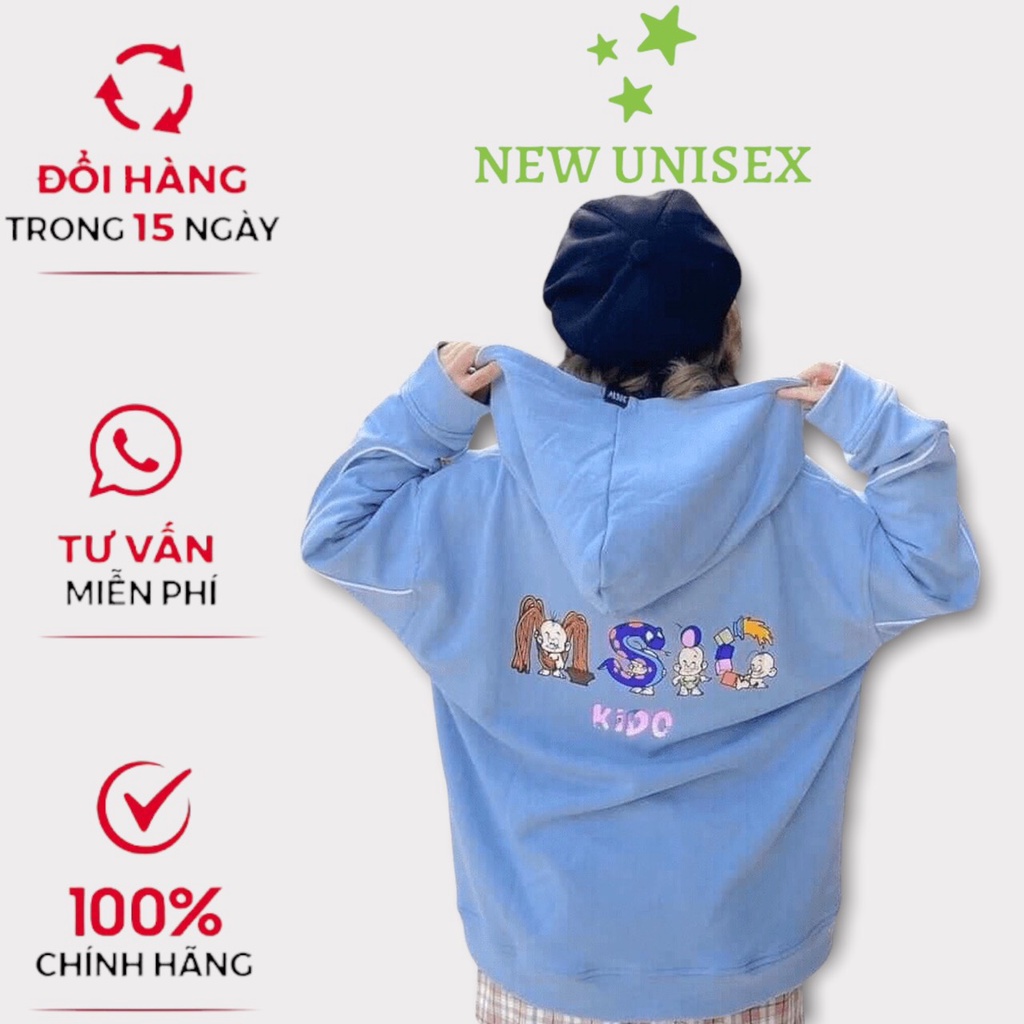 Áo khoác nữ Hoodie form rộng Khóa Dây Kéo Chất Liệu Thun NỈ Ngoại Hot Trend TP [NewUnisex]