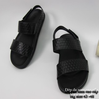 dép da nam sandan  cao cấp size lớn 44 -48 ( đế đúc cao su chống trơn trượt ) hình thật +video