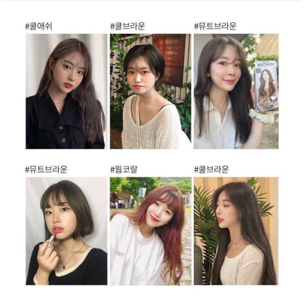 [Mise en Scène] NEW 2021💝THƯƠNG HIỆU HÀN QUỐC💝Hello Cream Thuốc nhuộm tóc Màu Hello bubble Mỹ phẩm ryo KOREA