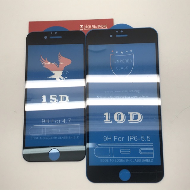 Cường Lực FULL MÀN HÌNH 5D 9D 10D 15D Dành Cho IP 6/ 6S/ 7 / 8/ Plus