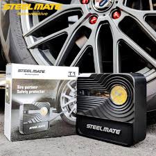 Bơm Hơi Ô Tô Chĩnh Hãng Steel Mate T1 Nhỏ Gọn Công Suất Cực Lớn Bảo Hành 12 Tháng