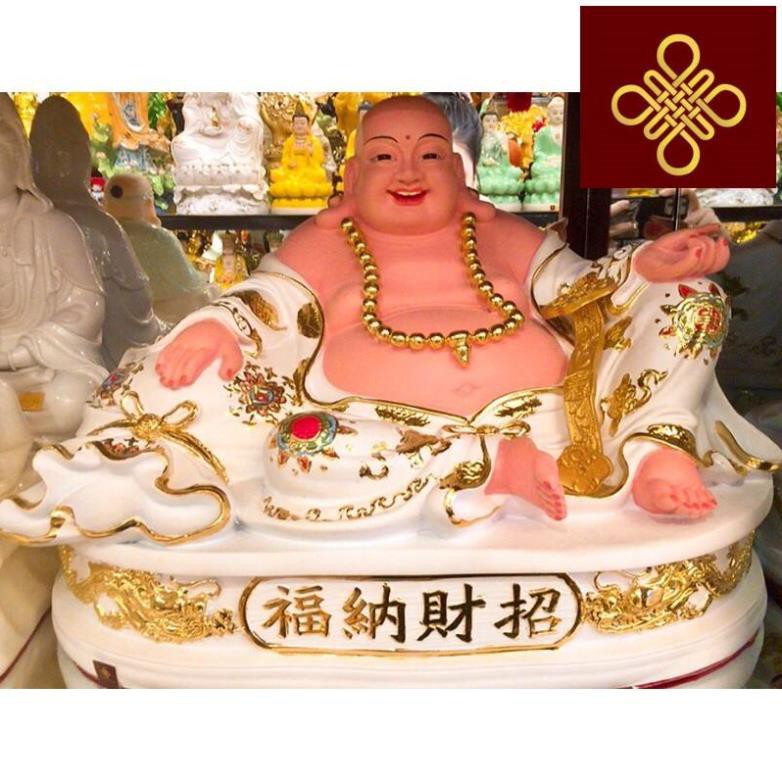 Tượng Phật Di Lặc áo trắng (39x42x24) .