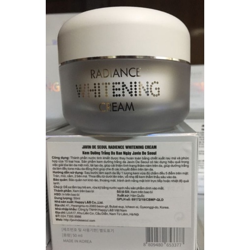 Kem Hàn Quốc 50ml 300K Dưỡng trắng da Ban Ngày JAVIN DE SEOUL