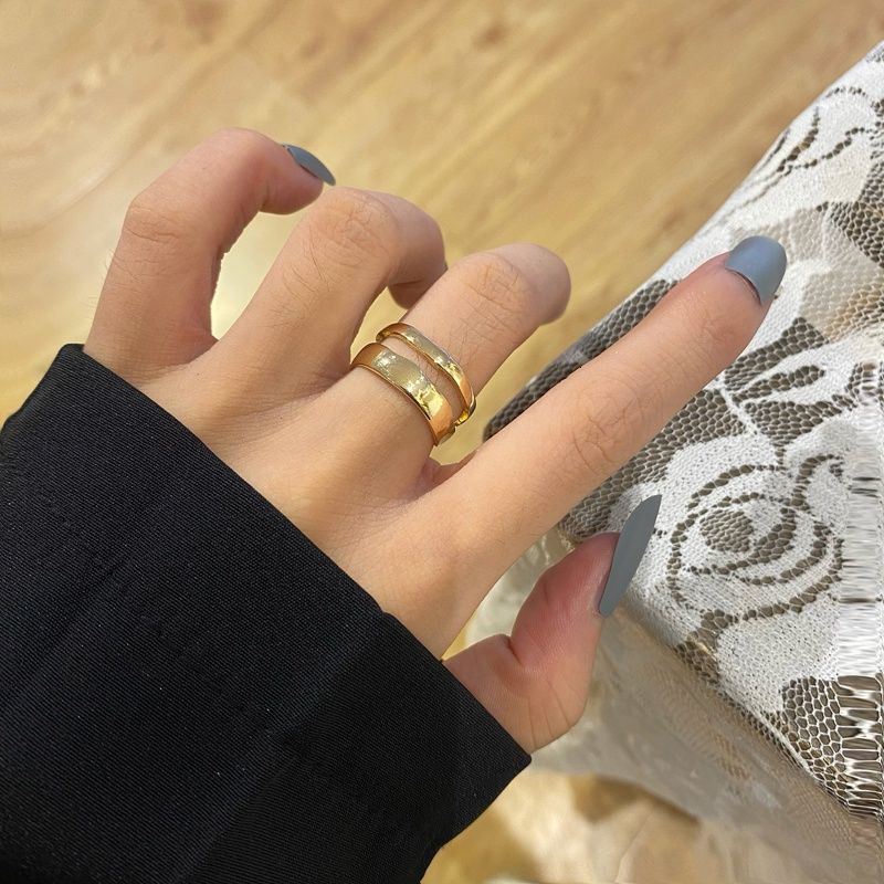 Nhẫn Hở Hình Gợn Sóng Đơn Giản Thời Trang