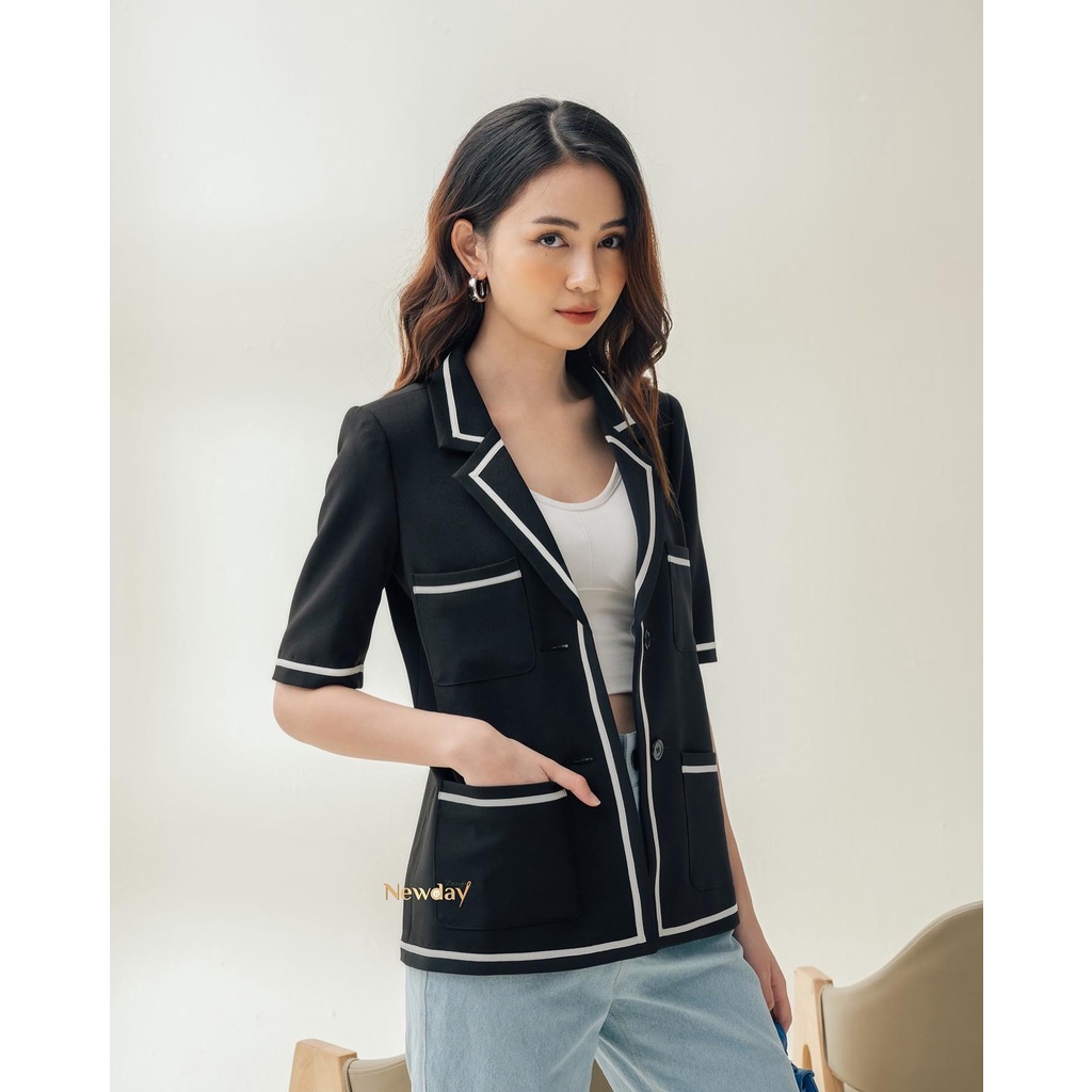 NEW DAY_Áo vest ngắn tay 4 túi né viền | BigBuy360 - bigbuy360.vn