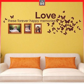 Decal dán tường bướm love ❤️ GIÁ XƯỞNG ❤️ Nhiều màu sắc hình dáng