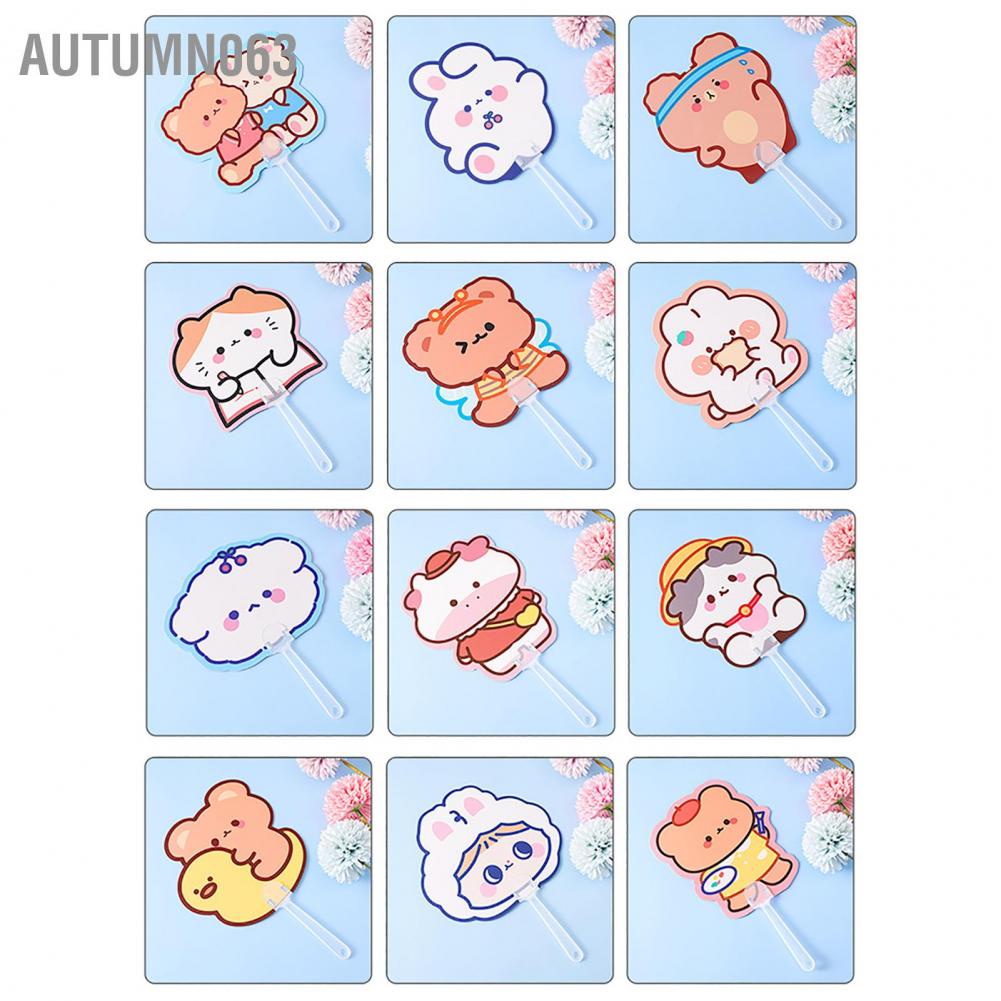 Phim hoạt hình dễ thương Quạt cầm tay PP nhỏ mùa hè cho trẻ em Học sinh Autumn063
