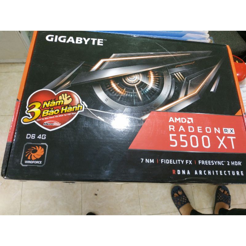 gigabye 5500xt 4gb new .bh 36 tháng chính hãng.