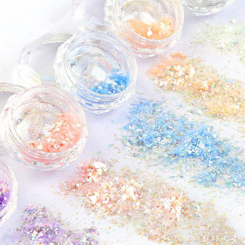 AROMA Bột Kim Tuyến 3D Lấp Lánh Màu Sắc Tươi Sáng Trang Trí Móng Nghệ Thuật