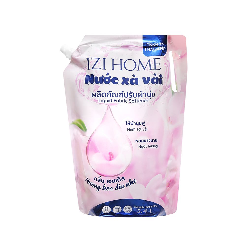 Nước Xả Vải IZI HOME Hương Hoa Dịu Nhẹ Túi 2.4 Lít (Thái Lan)