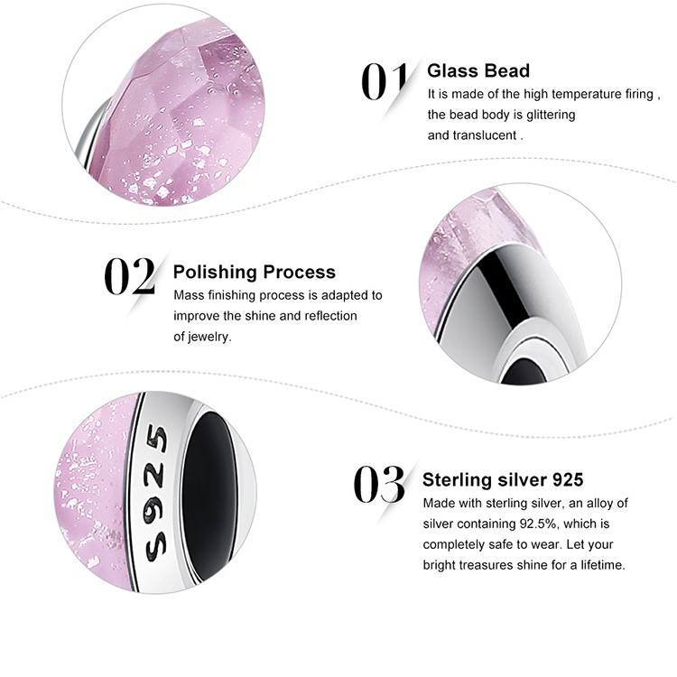 Phụ Kiện Hạt Mạ Bạc 925 Bamoer Làm Vòng Tay Thủ Công Trang Trí Xinh Xắn | BigBuy360 - bigbuy360.vn