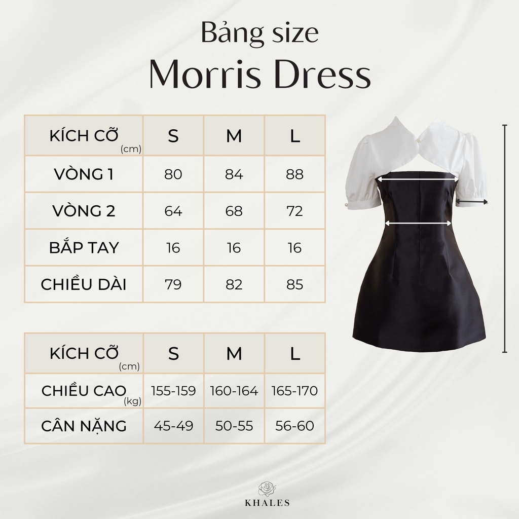 Đầm tay ngắn khoét ngực cách điệu Morris Dress by KHALES