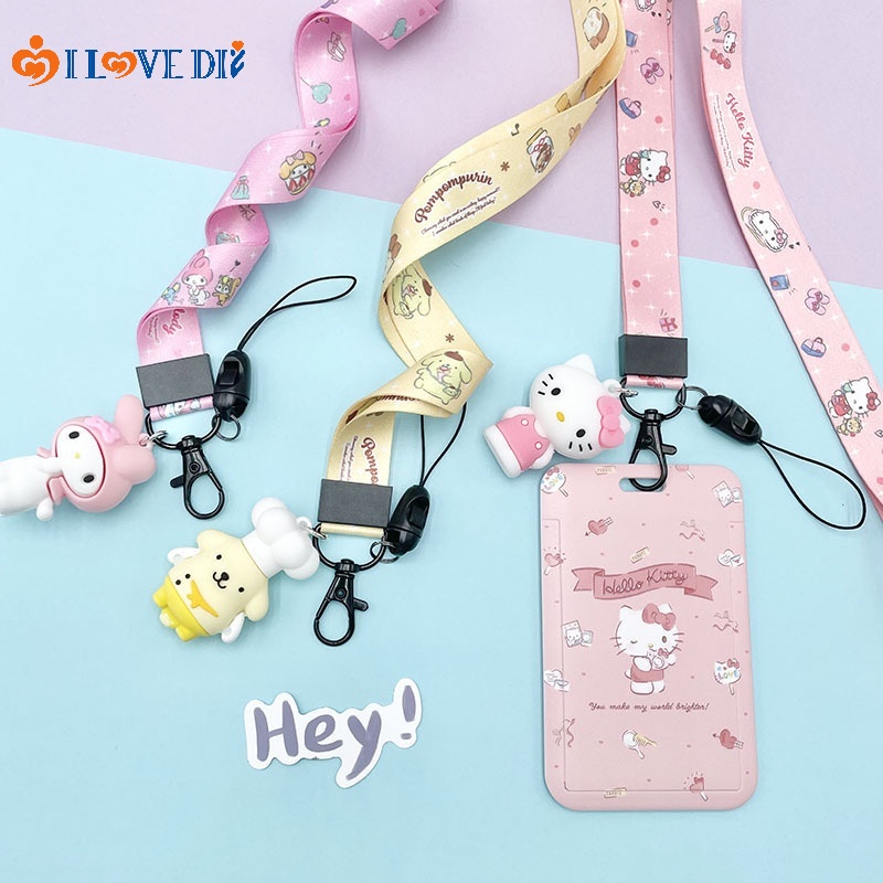 Dây Đeo Cổ/Móc Chìa Khóa/Thẻ ID/USB Họa Tiết Hoạt Hình Thông Dụng