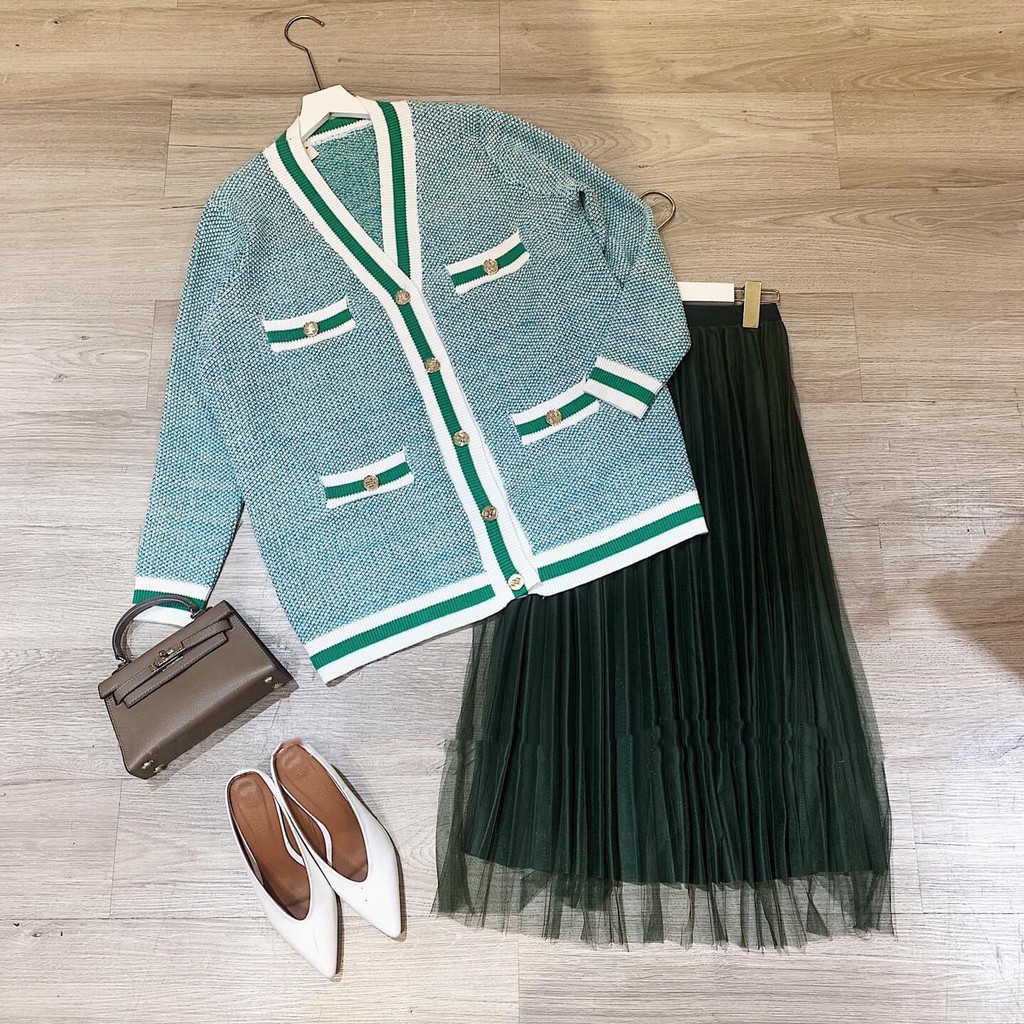 [HÀNG ĐẸP] Chân Váy Nữ Xếp Ly Hai Lớp Nhũ Và Ren Dáng Midi_Dịu Dàng_Tôn Dáng | BigBuy360 - bigbuy360.vn