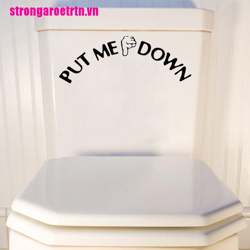 【strong】Bathroom wall sticker home decor Toilet Decal DIY Funny rest room Wall