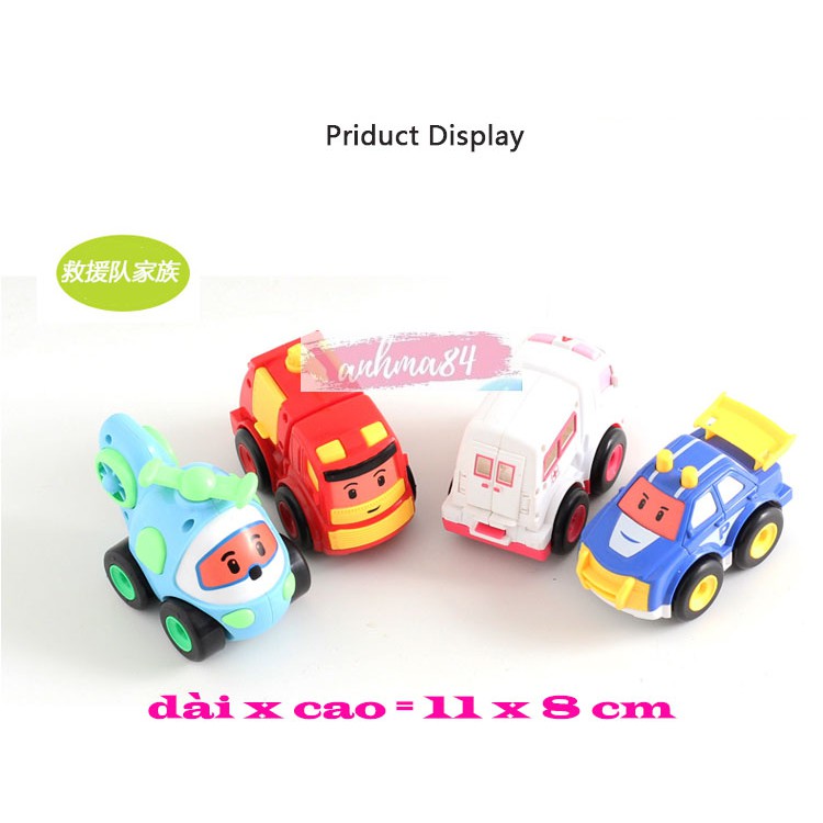 Đồ chơi 04 CHIẾC XE CHẠY TRỚN ROBOCAR POLY SIÊU ĐẸP - anhma84 store