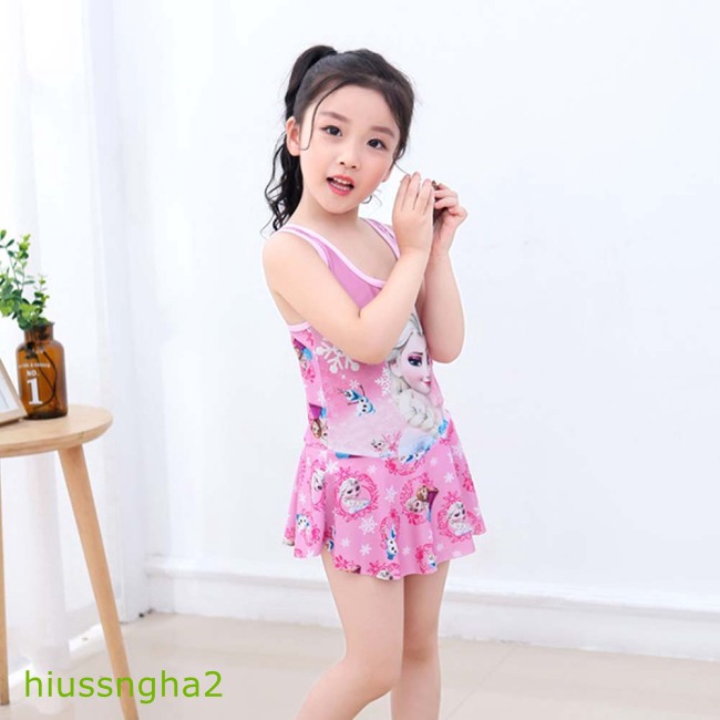 Đồ Bơi Liền Thân In Họa Tiết Hoạt Hình Cho Bé Gái 2-9 Tuổi