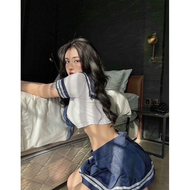 COSPLAY BỘ ĐỒ HỌC SINH NGOAN NGOÃN ( ảnh feedback + video+ có big size 65kg) | BigBuy360 - bigbuy360.vn