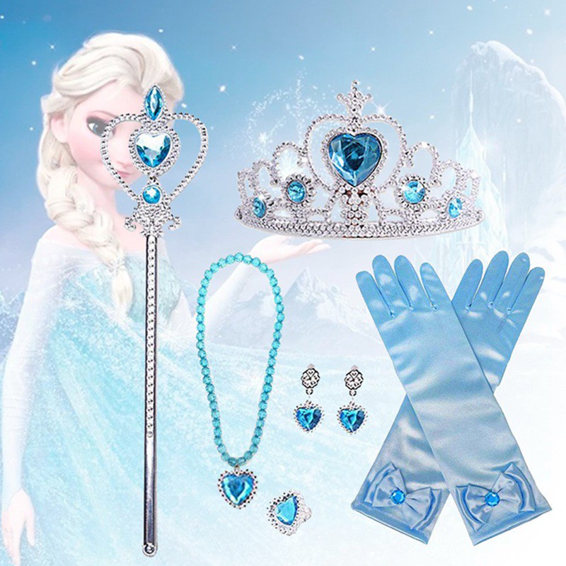 Set trang sức thiết kế theo phong cách công chúa frozen 2 xinh xắn cho bé