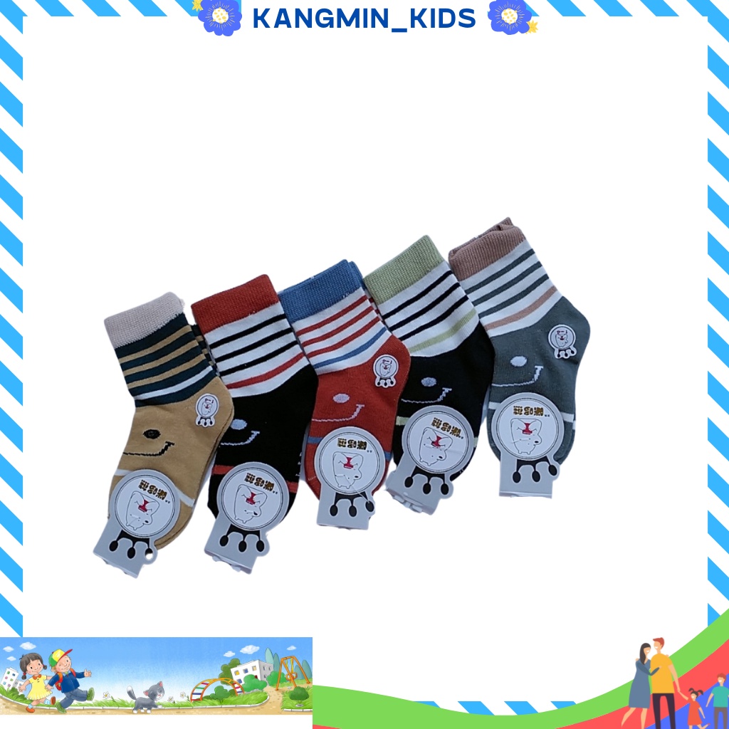 Tất cho bé trai Kangmin_kids, vớ cho bé sét 5 đôi tất cực xinh cho bé 1-12 tuổi T01