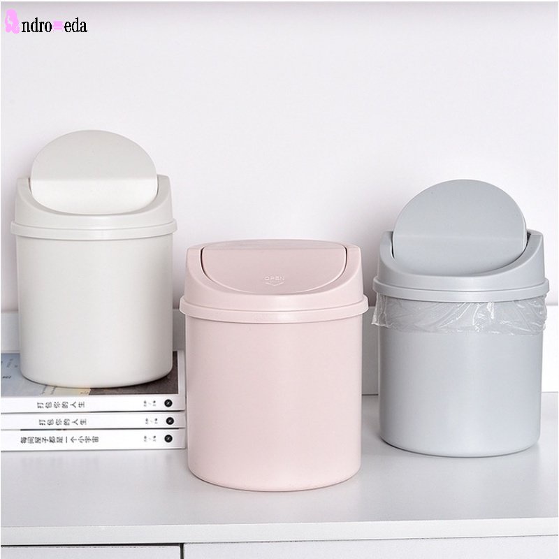 Thùng Rác Mini Để Bàn Dạng Lật Đa Năng Cho Nhà Ở / Văn Phòng