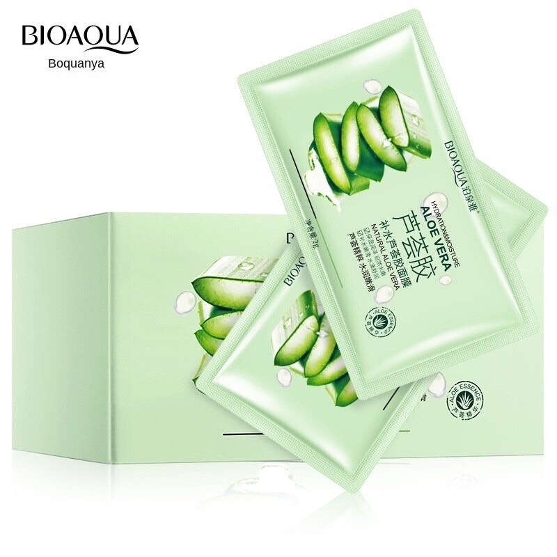 Mặt nạ ngủ lô hội Bioaqua giúp dưỡng ẩm làm sáng da che khít lỗ chân lông cấp nước Mặt nạ ngủ dưỡng ẩm Mặt nạ làm trắng