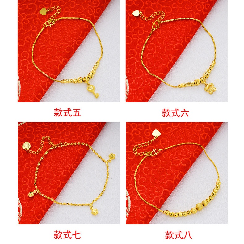 Lắc Chân Mạ Vàng 24K Hai Lớp Thời Trang