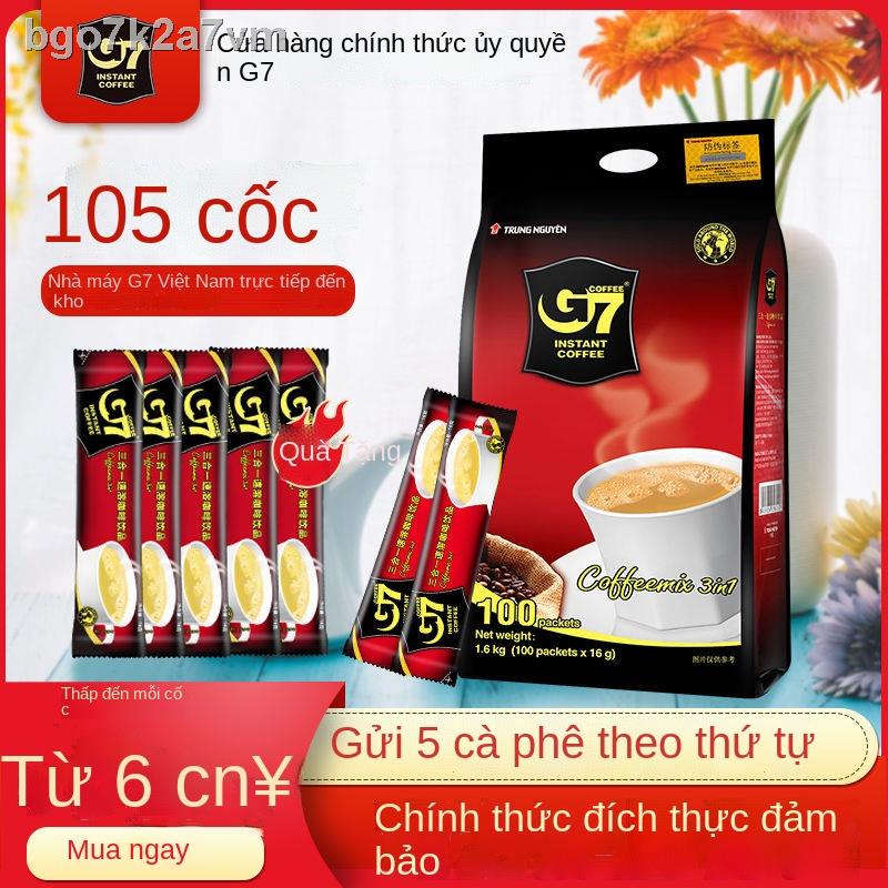 Cà phê g7 chính thức hòa tan ba trong một hương vị nguyên bản 100 1600g Việt Nam, giải khát