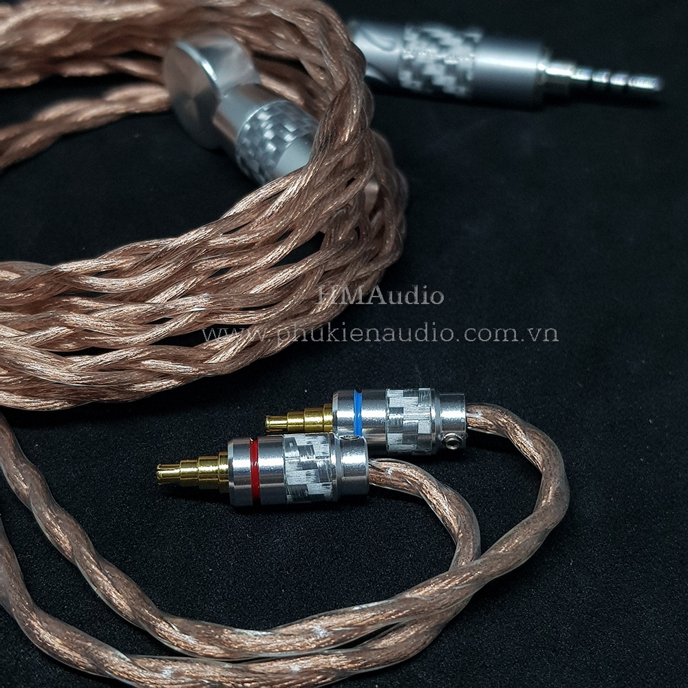 Dây tai nghe đồng 7NOCC Litz 23AWG 1.25mm tết 4 - Sennheiser IE40 Pro