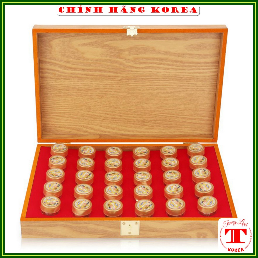 Đông trùng hạ thảo hộp gỗ 30 viên chính hãng - Khóa rùa xịn - Tăng đề kháng, sức khỏe, bổ thận tráng dương- tranglinh