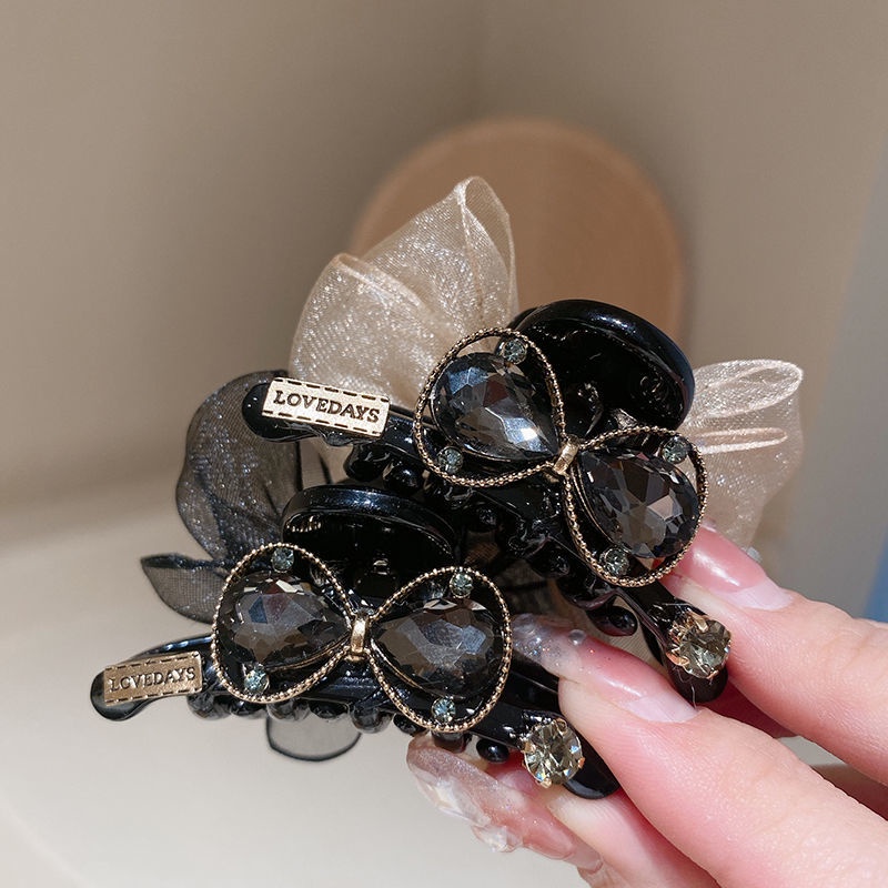 Kẹp Tóc Hình Nơ Đính Đá Phong Cách Hàn Quốc Thời Trang Cho Nữ