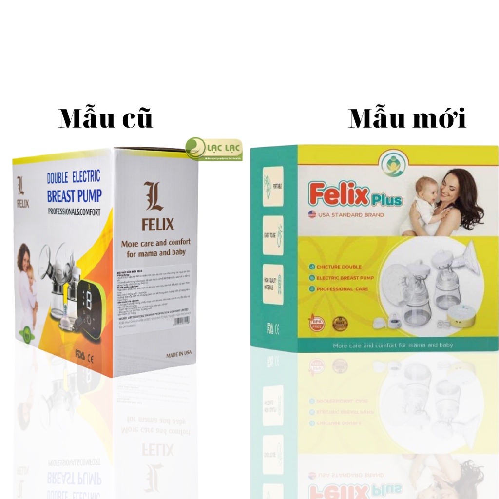 Máy hút sữa điện đôi Felix có massage, hút êm, nhỏ gọn, 9 cấp độ hút chuyên sâu