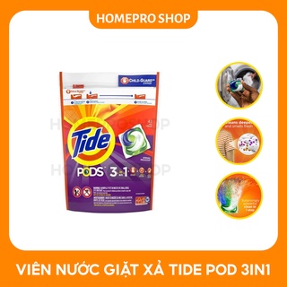 Viên giặt xả Tide Pods 3 in 1 gói 42 viên của Mỹ, Nhập khẩu chính hãng, giao nhanh hoả tốc 2h