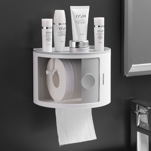 Hộp Đựng Giấy Vệ Sinh OUSUWO Dán Tường Thông Minh, Có Nắp Ngăn Chống Nước, Chịu Lực Cao