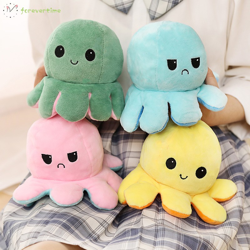 [Mã TOYJAN hoàn 20K xu đơn 50K] Bạch tuộc nhồi bông cảm xúc - Reversible Octopus two color