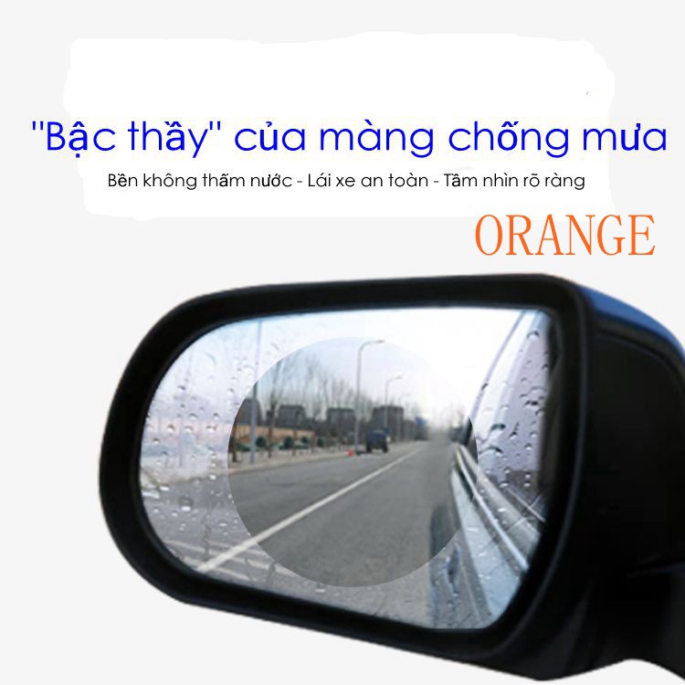 Miếng dán chống bám nước gương chiếu hậu ô tô hình tròn