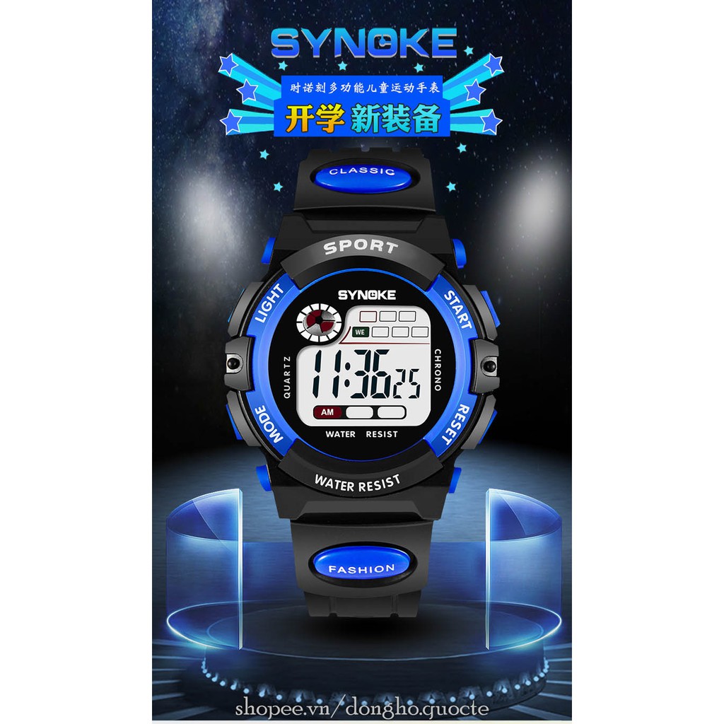 Đồng hồ trẻ em SYKID03 SYNOKE điện tử siêu thời trang tiện lợi cho bé | BigBuy360 - bigbuy360.vn