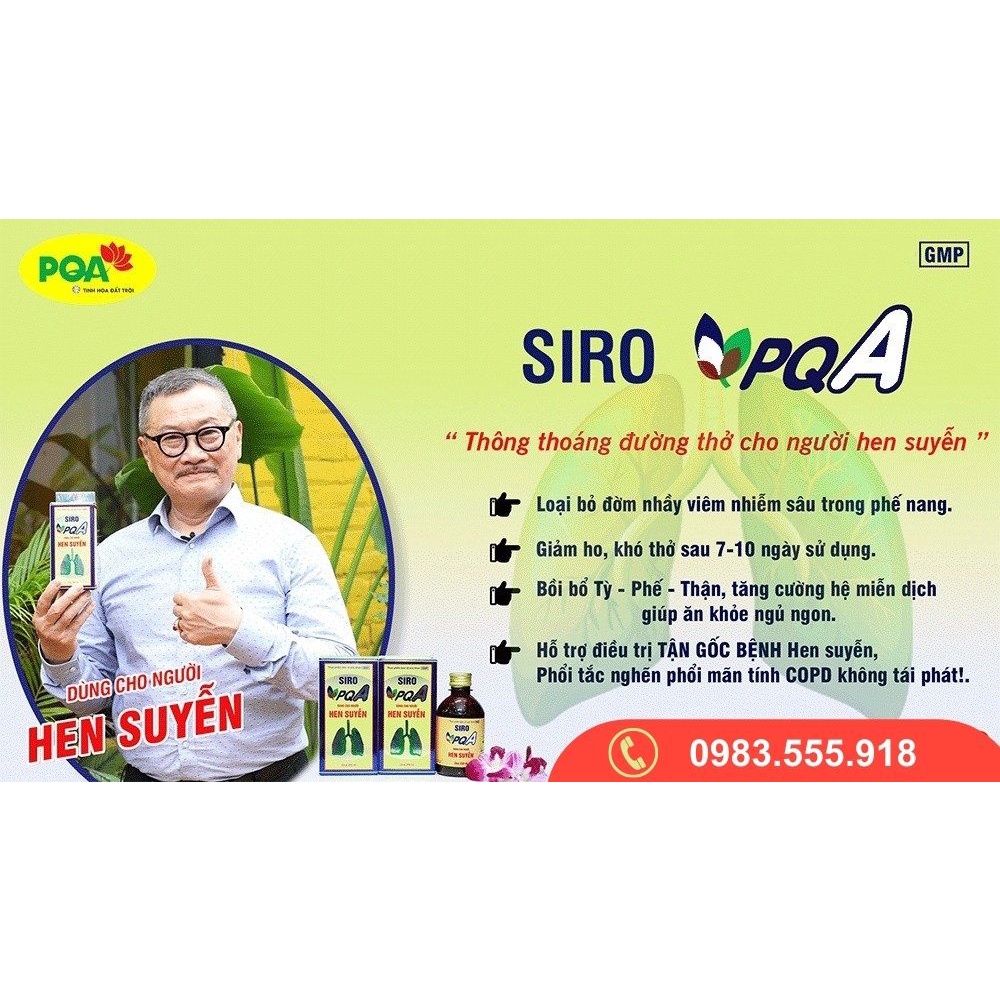PQA Hen Suyễn Giúp Giải Cảm Hàn, Hóa Thấp, Thông Phế, Bình Suyễn Hỗ Trợ Thông Thoáng Đường Thở