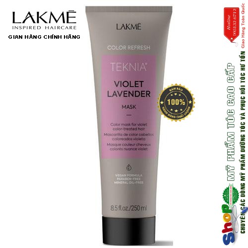 [Lakme-chính hãng] Kem hấp dưỡng màu cho tóc nhuộm màu tím Lakme Teknia Ultra Violet 250ml New 2020