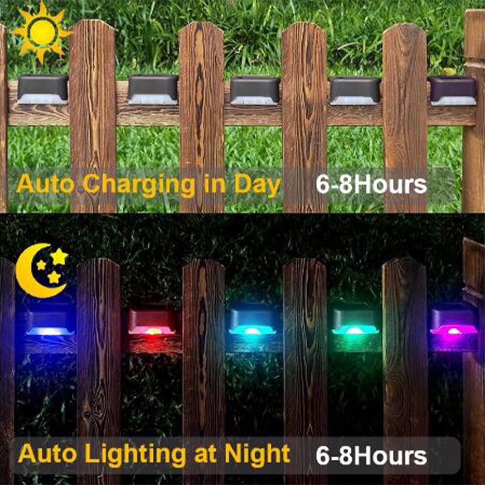 Đèn LED Năng Lượng Mặt Trời Phù Hợp Với Ban Công, Mái Nhà, mảng, cầu thang, hàng rào có thể tự cài đặt mà không cần dây.