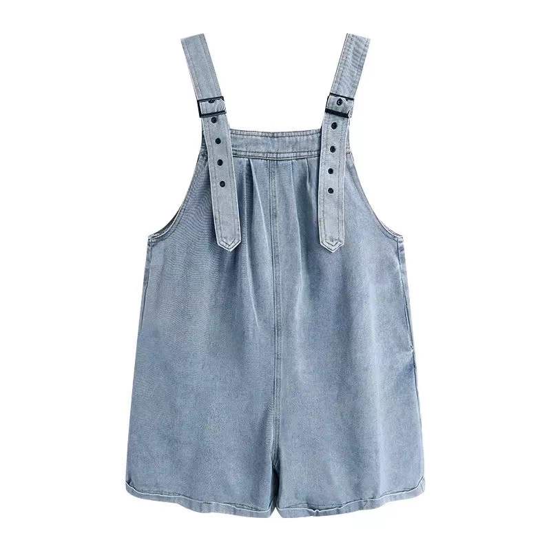 Quần Yếm Denim Ngắn Dáng Rộng Thời Trang Hàn Quốc 2023 Dễ Thương Cho Nữ