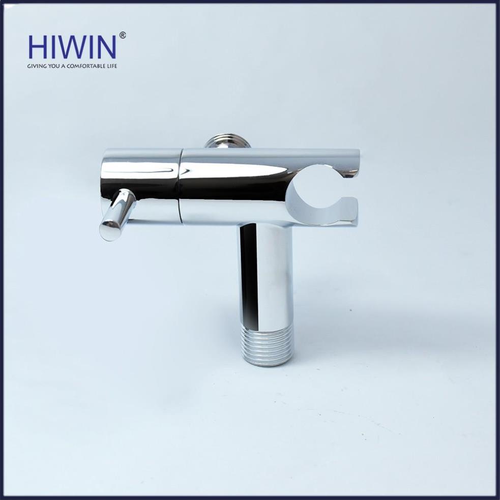 Van T chia nước vòi sen vòi xịt, van giảm áp lực nước có đế cài chất liệu đồng mặt gương HIWIN JF-131